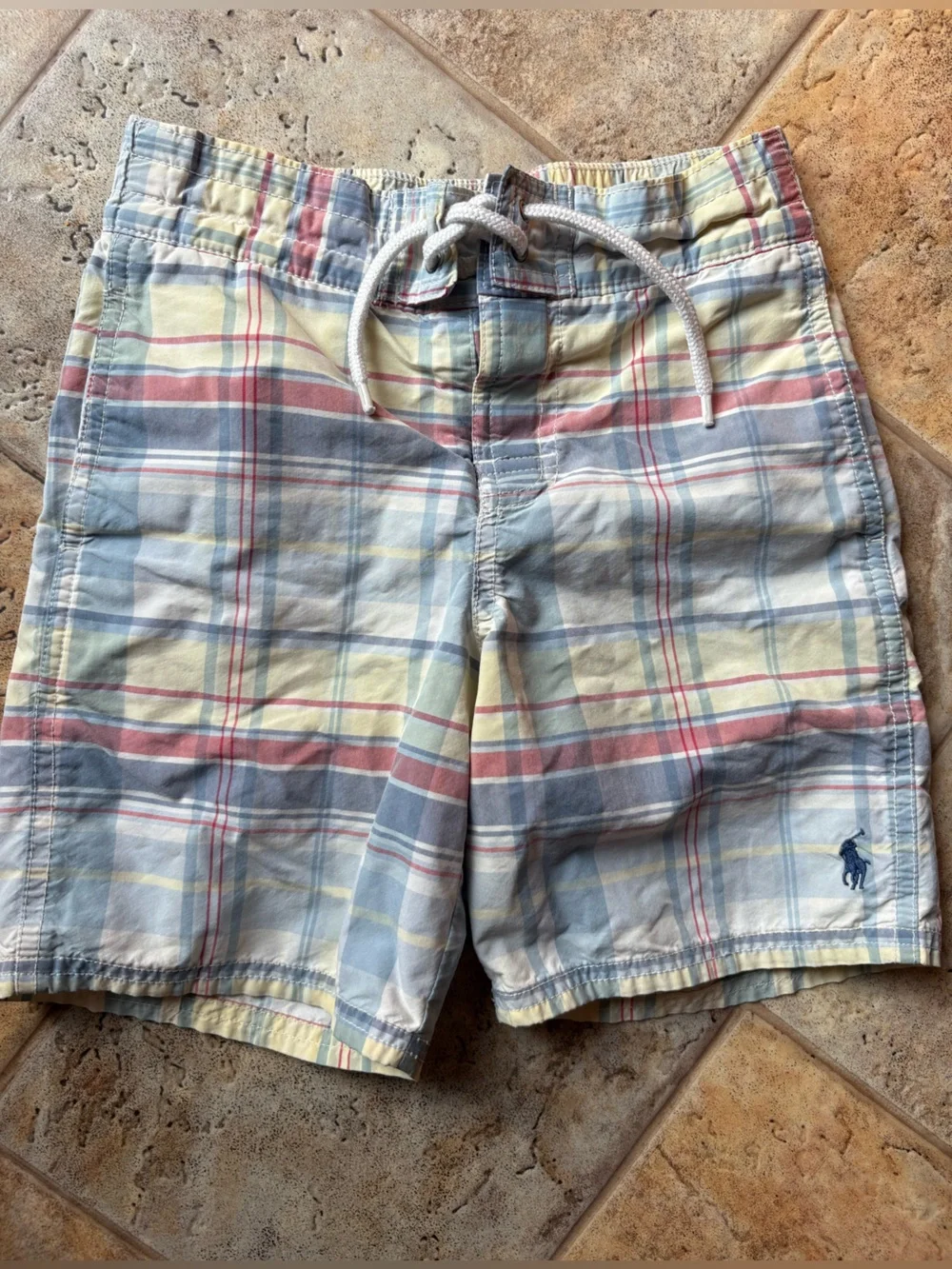 Polo Ralph Lauren Boys Swim Trucks Shorts Multi Plaid Boys 6